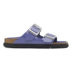 Birkenstock Arizona Droplet Buckle Natural Leather Patent High Shine Purple Dusk -Birkenstock Sale Store 1029347 side