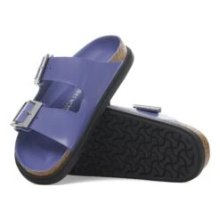 Birkenstock Arizona Droplet Buckle Natural Leather Patent High Shine Purple Dusk -Birkenstock Sale Store 1029347 sole