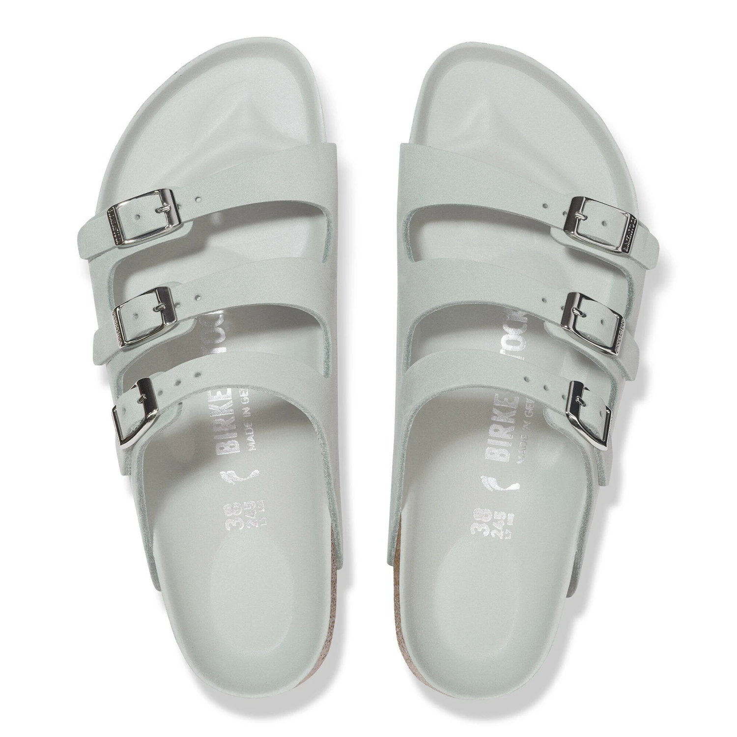 Birkenstock Florida Nubuck Leather Pure Sage 2 Birkenstock Florida Nubuck Leather Pure Sage - Image 2