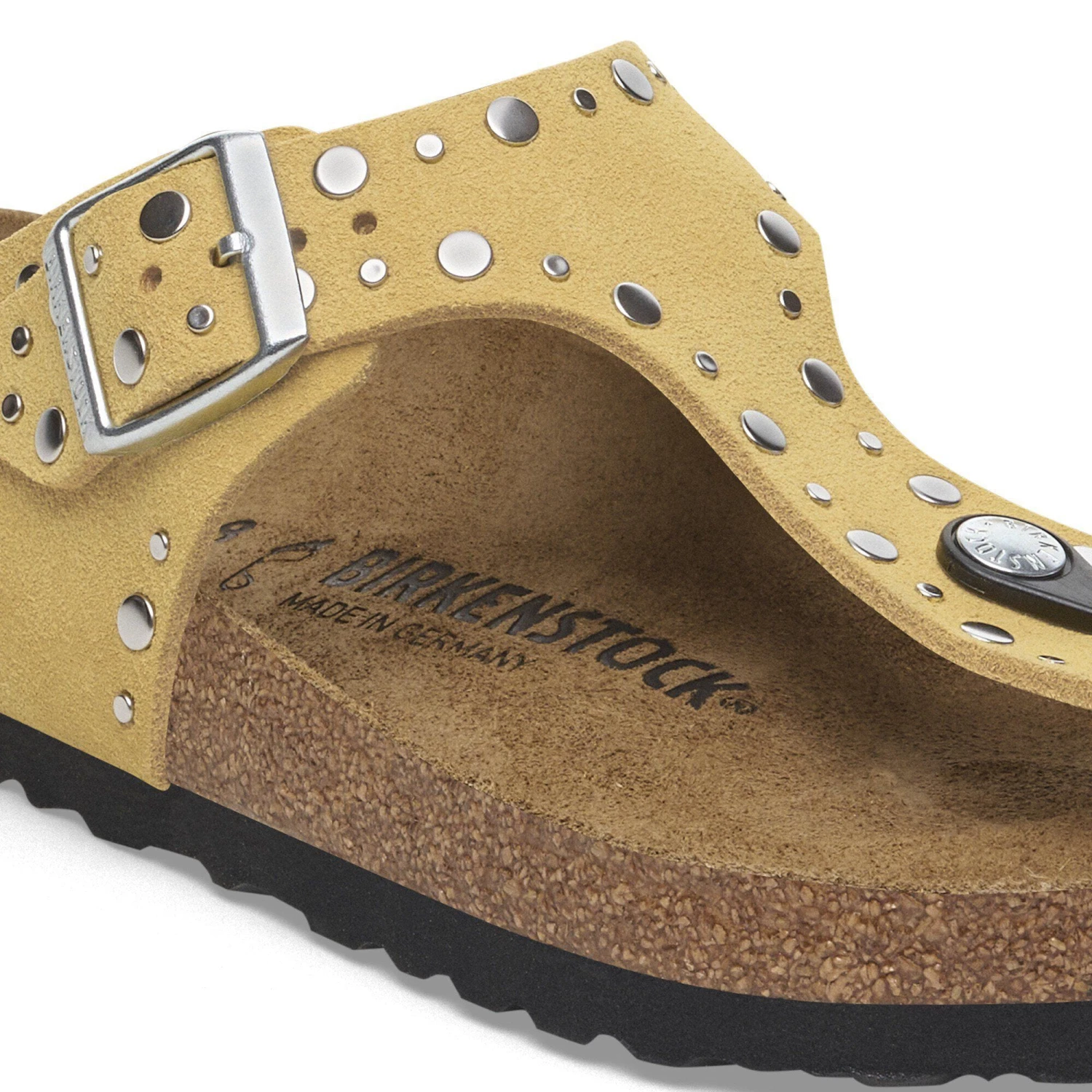Birkenstock Gizeh Rivets Suede Leather Ochre 8 Birkenstock Gizeh Rivets Suede Leather Ochre - Image 8