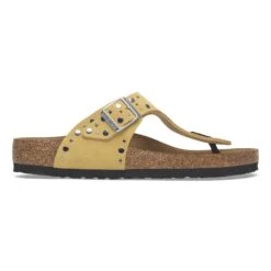 Birkenstock Gizeh Rivets Suede Leather Ochre 10 Birkenstock Gizeh Rivets Suede Leather Ochre -Birkenstock Sale Store 1029350 side