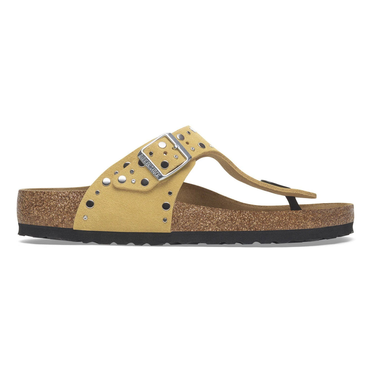Birkenstock Gizeh Rivets Suede Leather Ochre 3 Birkenstock Gizeh Rivets Suede Leather Ochre - Image 3