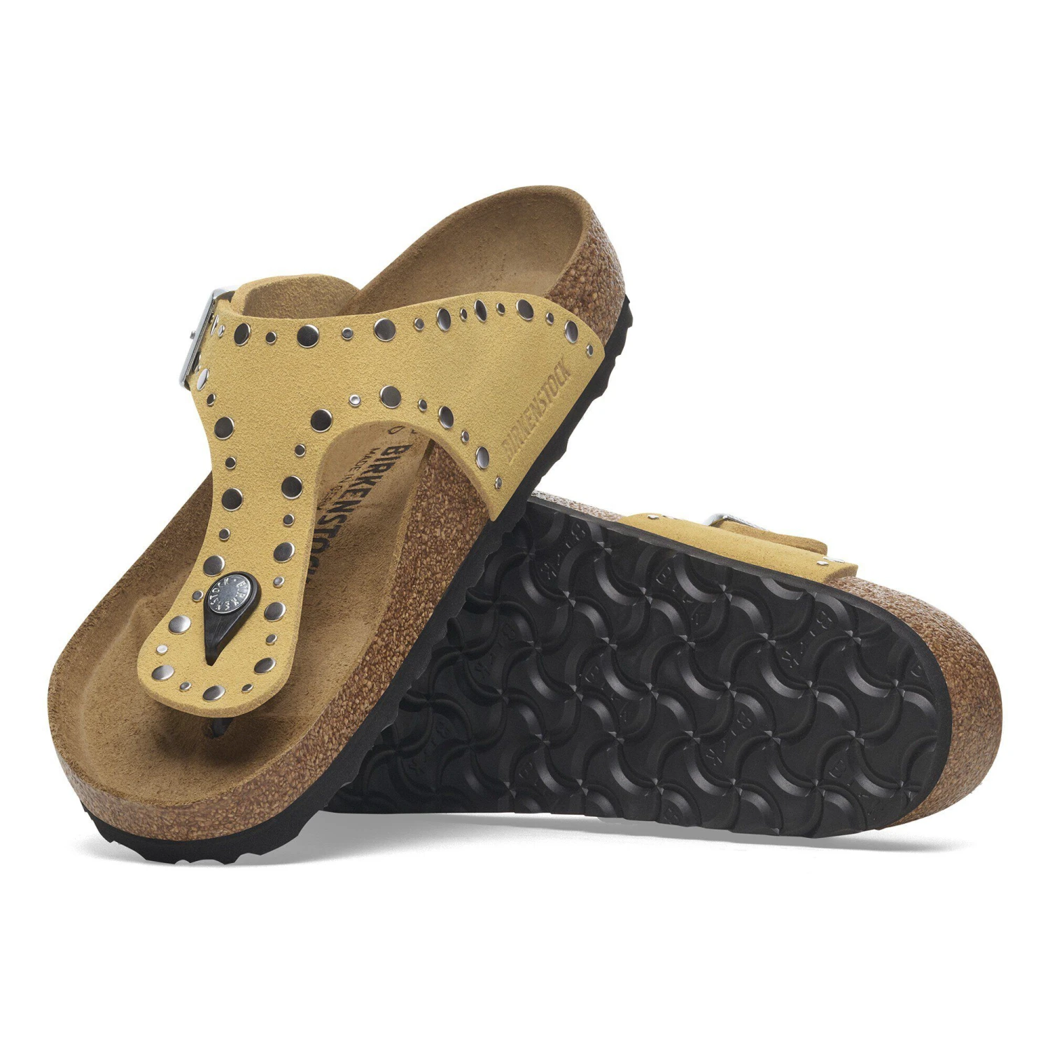 Birkenstock Gizeh Rivets Suede Leather Ochre 5 Birkenstock Gizeh Rivets Suede Leather Ochre - Image 5