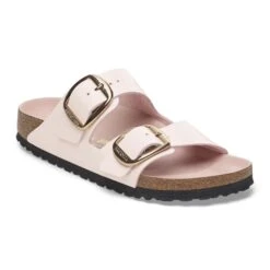 Birkenstock Arizona Big Buckle Natural Leather Patent High-Shine Light Rose
