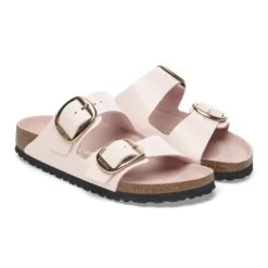 Birkenstock Arizona Big Buckle Natural Leather Patent High-Shine Light Rose -Birkenstock Sale Store 1029352 pair