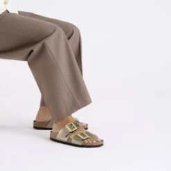 Birkenstock Sydney Luxe Buckle Birko-Flor Graceful Taupe 13 Birkenstock Sydney Luxe Buckle Birko-Flor Graceful Taupe -Birkenstock Sale Store 1029356 f look f