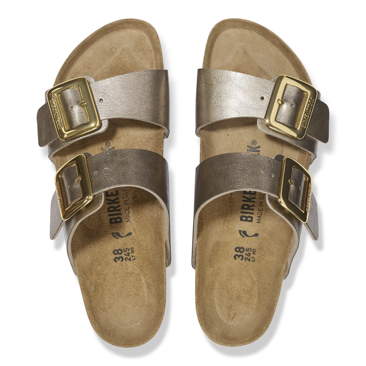 Birkenstock Sydney Luxe Buckle Birko-Flor Graceful Taupe 2 Birkenstock Sydney Luxe Buckle Birko-Flor Graceful Taupe - Image 2