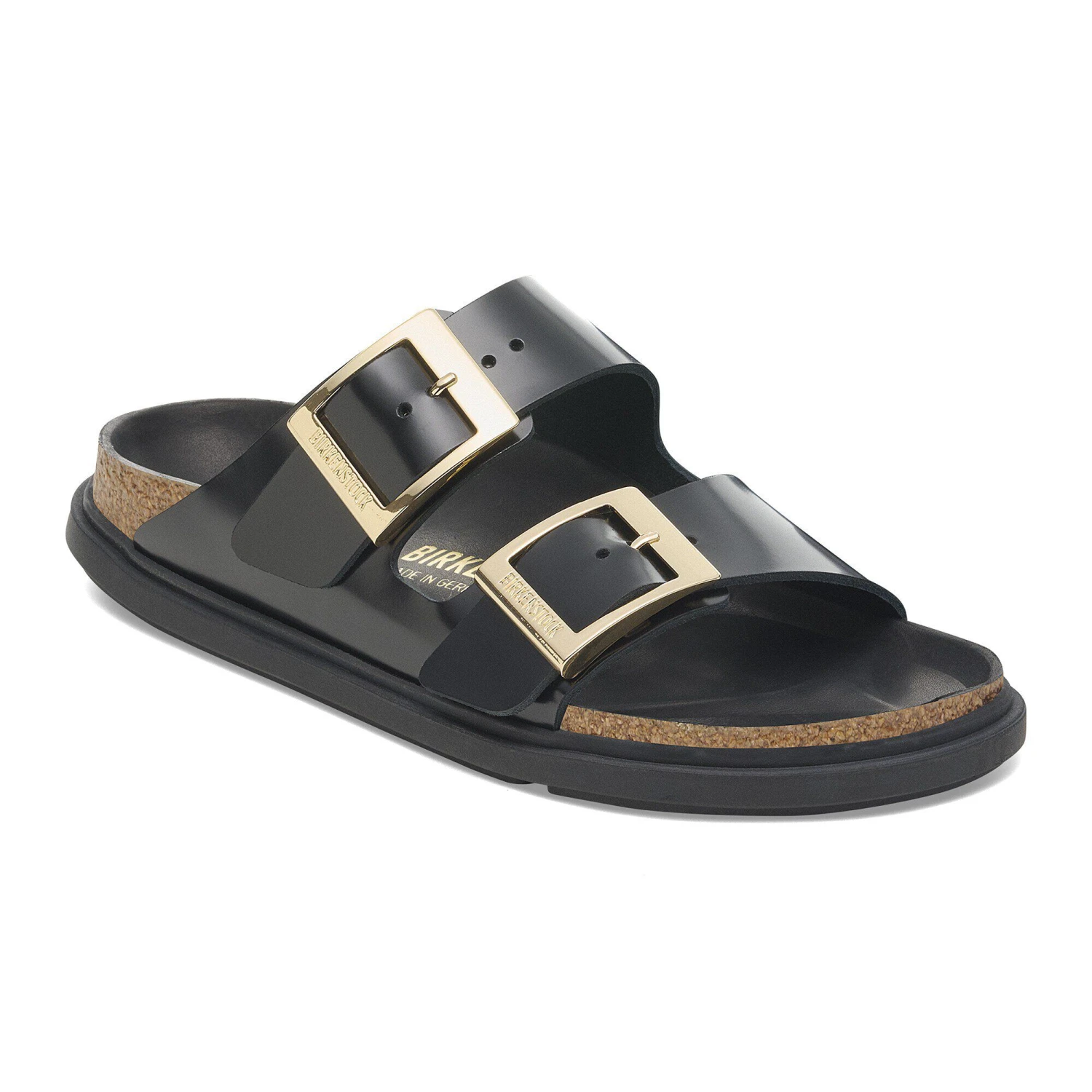 Birkenstock Arizona Droplet Buckle Natural Leather Patent High Shine Black 1 Birkenstock Arizona Droplet Buckle Natural Leather Patent High Shine Black
