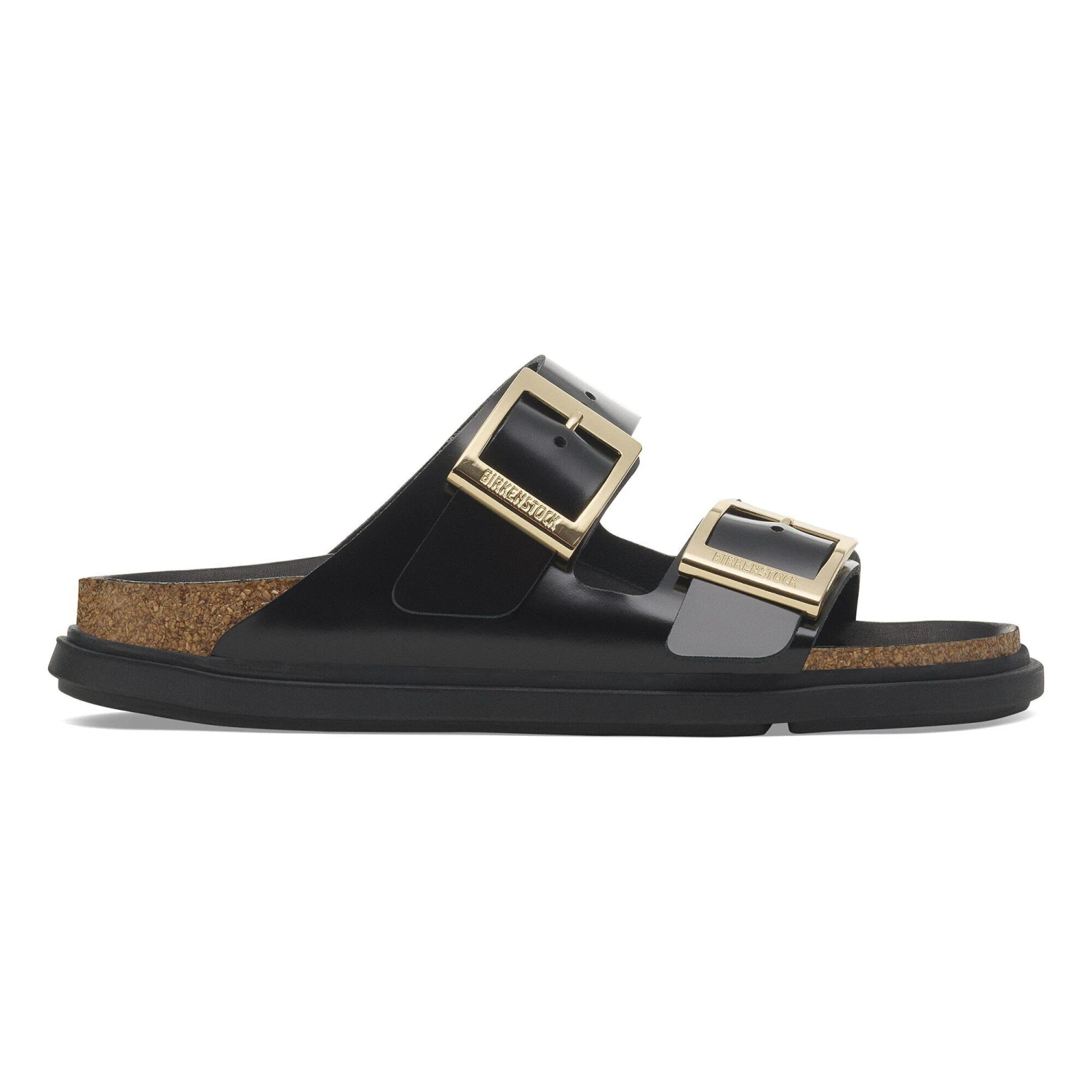 Birkenstock Arizona Droplet Buckle Natural Leather Patent High Shine Black 3 Birkenstock Arizona Droplet Buckle Natural Leather Patent High Shine Black - Image 3