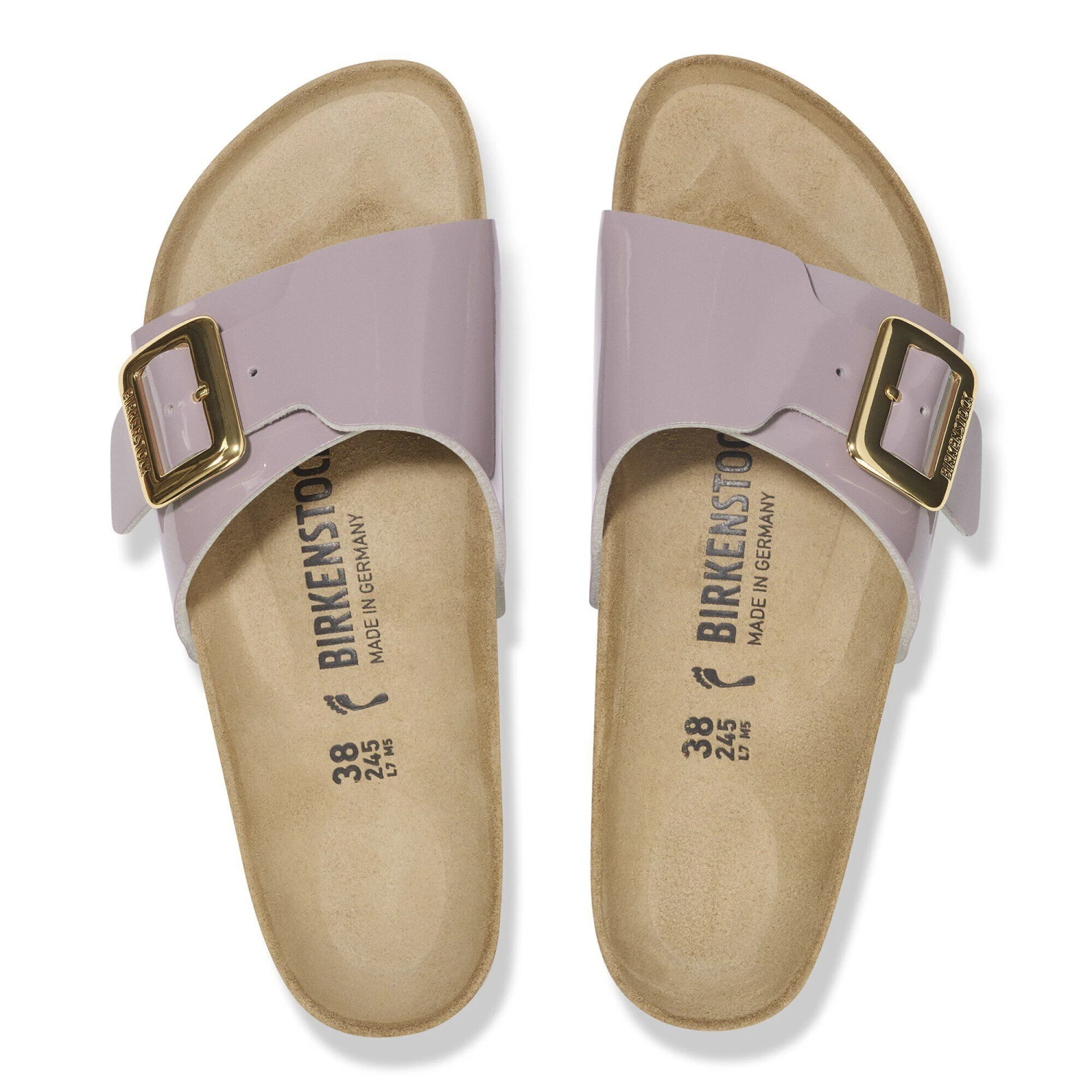 Birkenstock Catalina Luxe Buckle Birko-Flor Patent Patent Faded Purple 2 Birkenstock Catalina Luxe Buckle Birko-Flor Patent Patent Faded Purple - Image 2