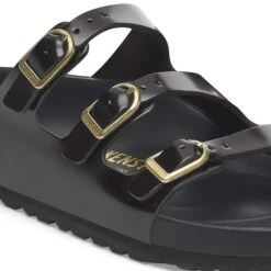 Birkenstock Florida Exquisite Natural Leather Patent High Shine Black -Birkenstock Sale Store 1029371 detail 1