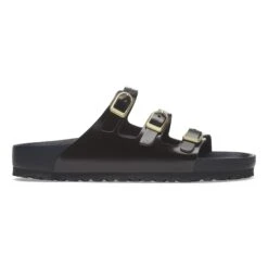 Birkenstock Florida Exquisite Natural Leather Patent High Shine Black -Birkenstock Sale Store 1029371 side