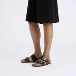 Birkenstock Sydney Luxe Buckle Birko-Flor Graceful Licorice 14 Birkenstock Sydney Luxe Buckle Birko-Flor Graceful Licorice -Birkenstock Sale Store 1029379 f look f