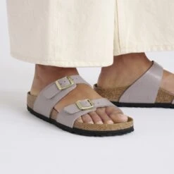 Birkenstock Sydney Birko-Flor Graceful Faded Purple -Birkenstock Sale Store 1029381 f closeup f