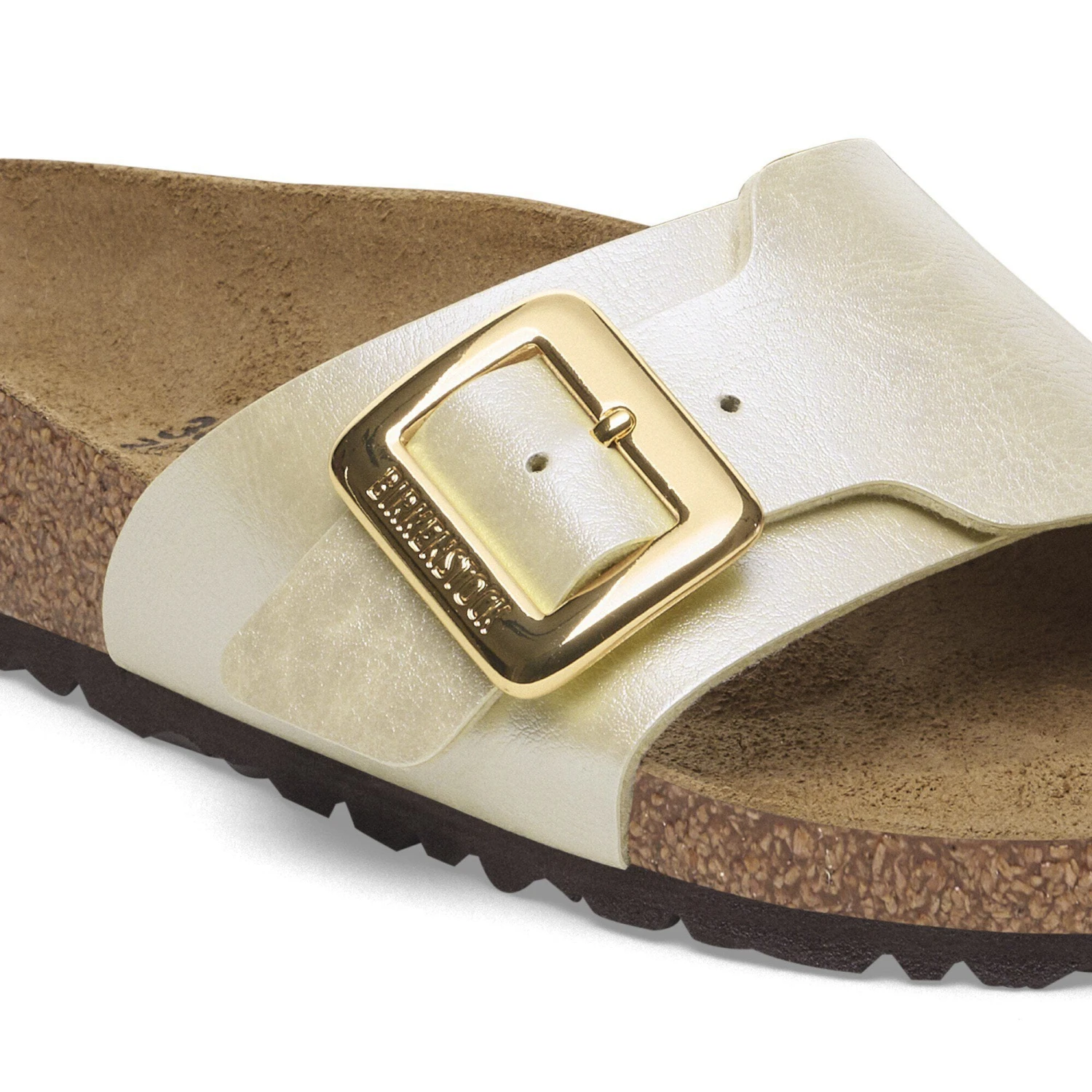 Birkenstock Catalina Luxe Buckle Birko-Flor Graceful Pearl White 4 Birkenstock Catalina Luxe Buckle Birko-Flor Graceful Pearl White - Image 4