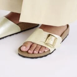Birkenstock Catalina Luxe Buckle Birko-Flor Graceful Pearl White 15 Birkenstock Catalina Luxe Buckle Birko-Flor Graceful Pearl White -Birkenstock Sale Store 1029382 f closeup f