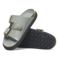 Birkenstock Arizona Droplet Buckle Natural Leather Patent High Shine Pure Sage -Birkenstock Sale Store 1029384 sole