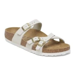 Birkenstock Franca Nubuck Leather Antique White