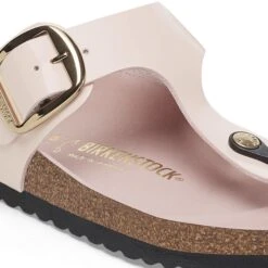 Birkenstock Gizeh Big Buckle Natural Leather Patent High-Shine Light Rose -Birkenstock Sale Store 1029412 detail 1