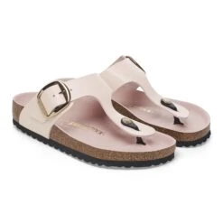 Birkenstock Gizeh Big Buckle Natural Leather Patent High-Shine Light Rose -Birkenstock Sale Store 1029412 pair