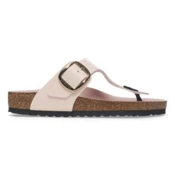 Birkenstock Gizeh Big Buckle Natural Leather Patent High-Shine Light Rose -Birkenstock Sale Store 1029412 side