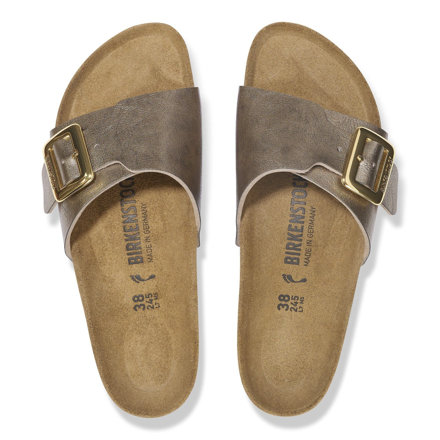 Birkenstock Catalina Luxe Buckle Birko-Flor Graceful Taupe 2 Birkenstock Catalina Luxe Buckle Birko-Flor Graceful Taupe - Image 2