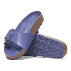Birkenstock Madrid Big Buckle Natural Leather Patent High Shine Purple Dusk -Birkenstock Sale Store 1029422 sole