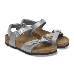 Birkenstock Rio Kids Birko-Flor Sparkling Light Silver -Birkenstock Sale Store 1029423 pair