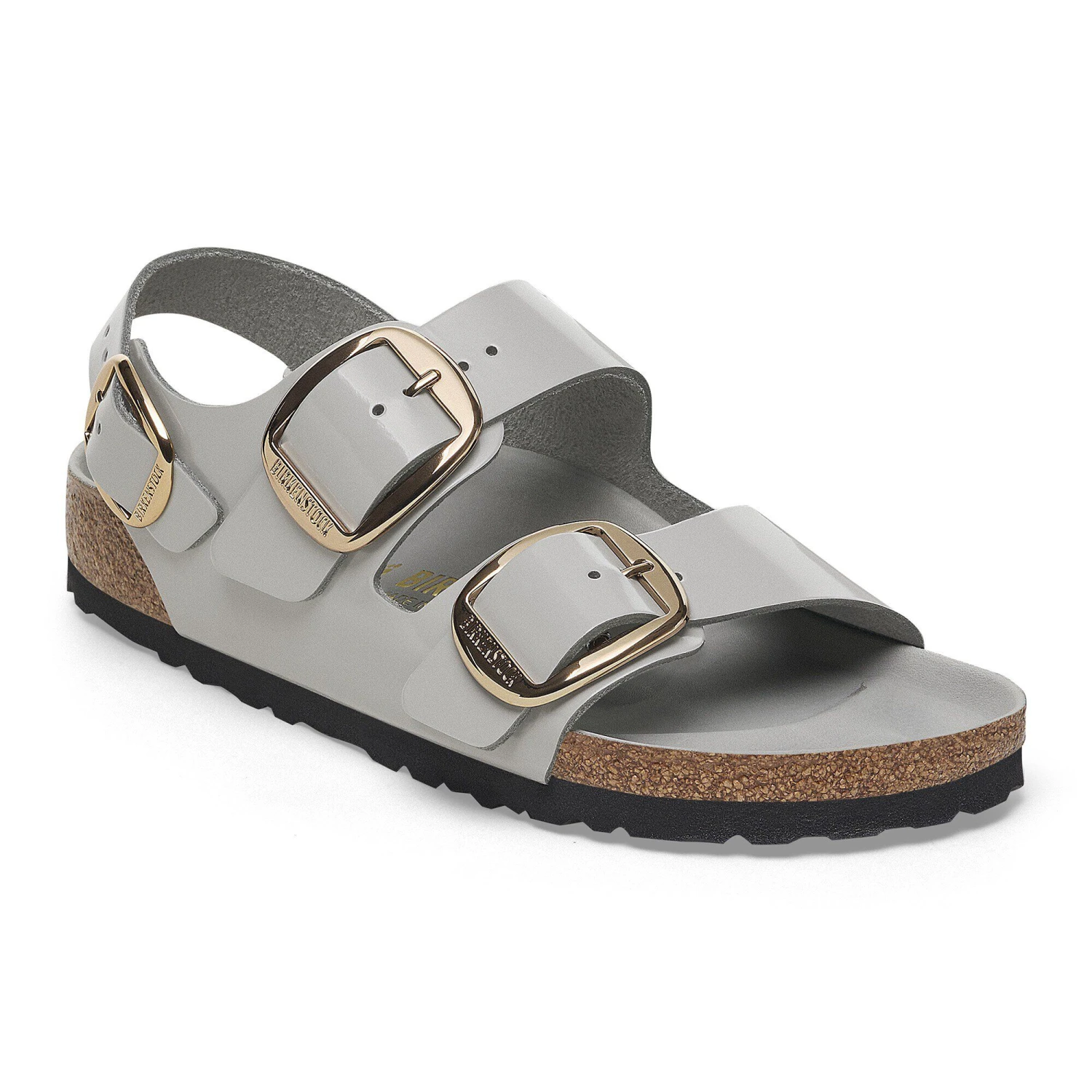 Birkenstock Milano Big Buckle Natural Leather Patent High Shine Stone Coin 1 Birkenstock Milano Big Buckle Natural Leather Patent High Shine Stone Coin