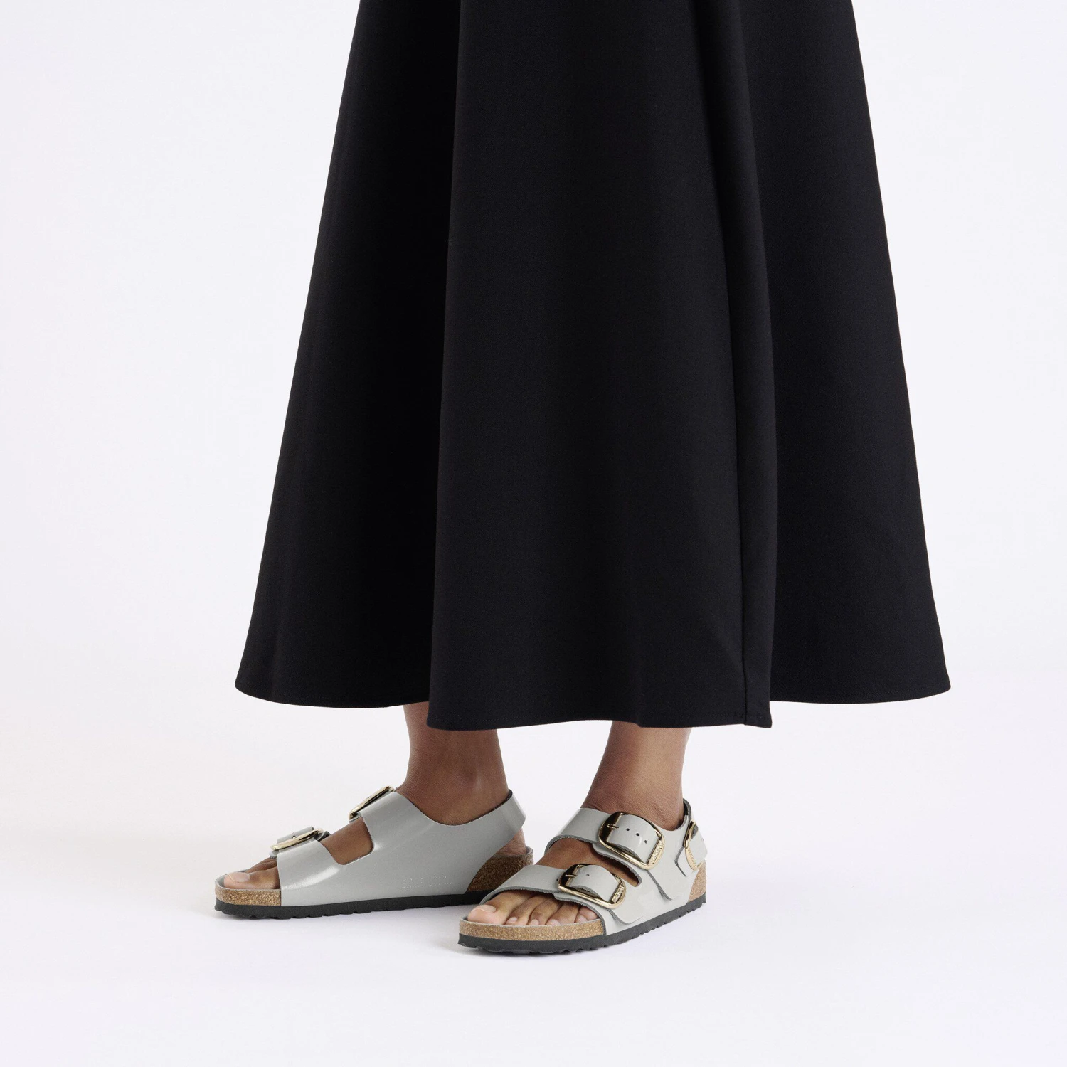 Birkenstock Milano Big Buckle Natural Leather Patent High Shine Stone Coin 8 Birkenstock Milano Big Buckle Natural Leather Patent High Shine Stone Coin - Image 8