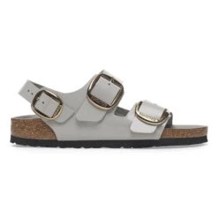 Birkenstock Milano Big Buckle Natural Leather Patent High Shine Stone Coin 10 Birkenstock Milano Big Buckle Natural Leather Patent High Shine Stone Coin -Birkenstock Sale Store 1029432 side