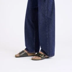 Birkenstock Catalina Luxe Buckle Birko-Flor Graceful Licorice -Birkenstock Sale Store 1029435 f look f