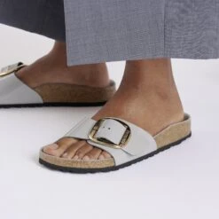 Birkenstock Madrid Big Buckle Natural Leather Patent High-Shine Stone Coin 12 Birkenstock Madrid Big Buckle Natural Leather Patent High-Shine Stone Coin -Birkenstock Sale Store 1029440 f closeup f