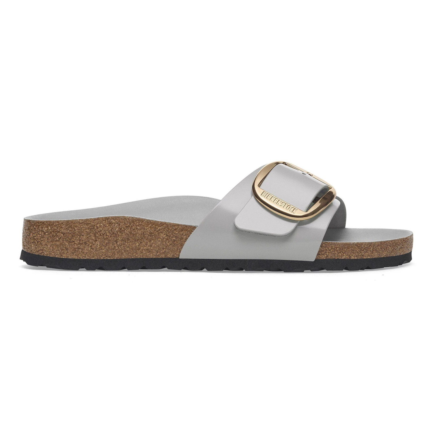 Birkenstock Madrid Big Buckle Natural Leather Patent High-Shine Stone Coin 3 Birkenstock Madrid Big Buckle Natural Leather Patent High-Shine Stone Coin - Image 3