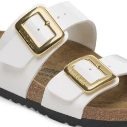 Birkenstock Sydney Luxe Buckle Birko-Flor Patent Patent White 12 Birkenstock Sydney Luxe Buckle Birko-Flor Patent Patent White -Birkenstock Sale Store 1029452 detail 1