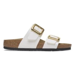 Birkenstock Sydney Luxe Buckle Birko-Flor Patent Patent White 9 Birkenstock Sydney Luxe Buckle Birko-Flor Patent Patent White -Birkenstock Sale Store 1029452 side