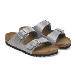 Birkenstock Arizona Kids Birko-Flor Sparkling Light Silver 10 Birkenstock Arizona Kids Birko-Flor Sparkling Light Silver -Birkenstock Sale Store 1029453 pair