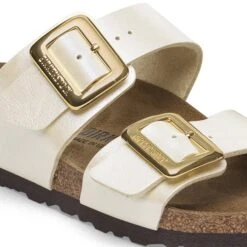 Birkenstock Sydney Luxe Buckle Birko-Flor Graceful Pearl White -Birkenstock Sale Store 1029463 detail 1