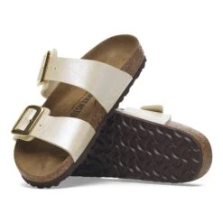 Birkenstock Sydney Luxe Buckle Birko-Flor Graceful Pearl White -Birkenstock Sale Store 1029463 sole