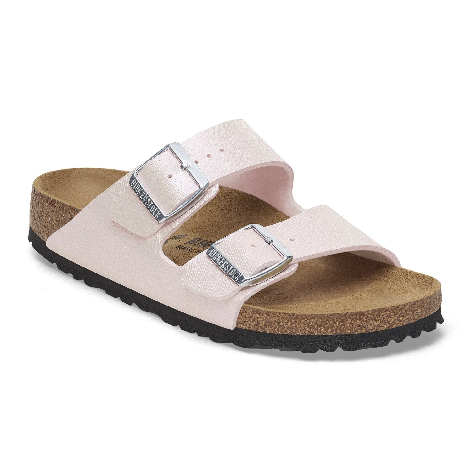 Birkenstock Arizona Birko-Flor Embossed Saffiano Iridescent Light Rose 1 Birkenstock Arizona Birko-Flor Embossed Saffiano Iridescent Light Rose