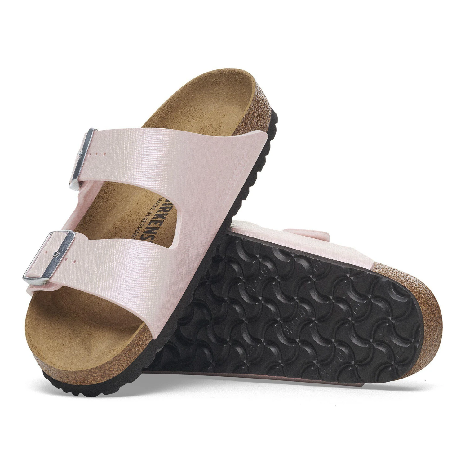 Birkenstock Arizona Birko-Flor Embossed Saffiano Iridescent Light Rose 6 Birkenstock Arizona Birko-Flor Embossed Saffiano Iridescent Light Rose - Image 6