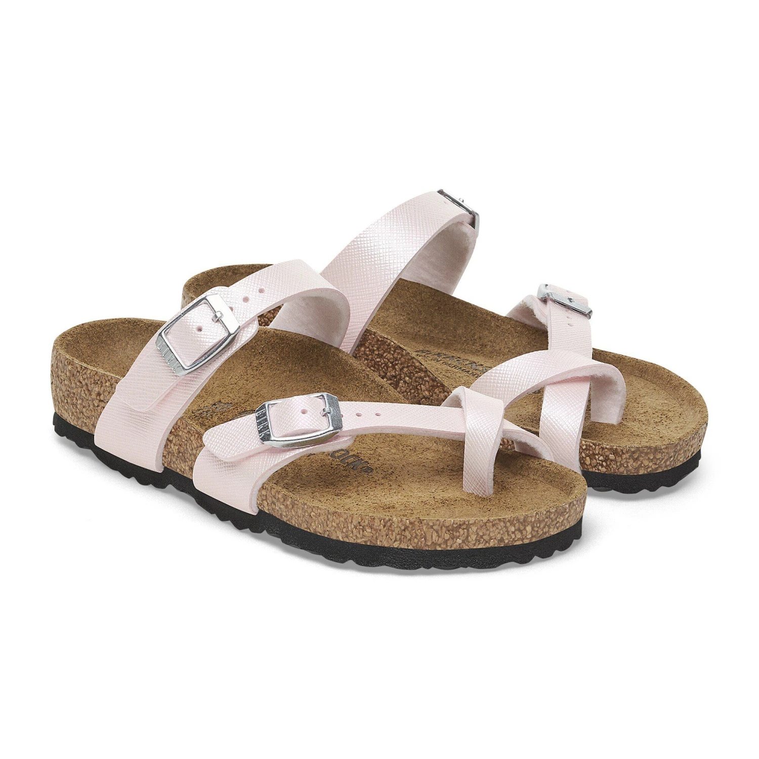 Birkenstock Mayari Kids Birko-Flor Embossed Saffiano Iridescent Light Rose 6 Birkenstock Mayari Kids Birko-Flor Embossed Saffiano Iridescent Light Rose - Image 6