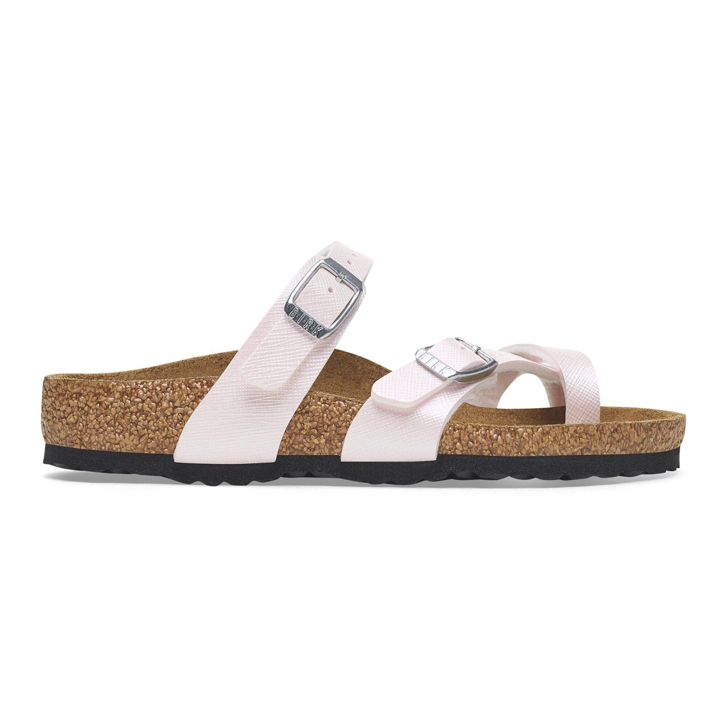 Birkenstock Mayari Kids Birko-Flor Embossed Saffiano Iridescent Light Rose 3 Birkenstock Mayari Kids Birko-Flor Embossed Saffiano Iridescent Light Rose - Image 3