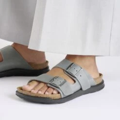 Birkenstock Arizona Crosstown Women Oiled Leather Basalt Gray 13 Birkenstock Arizona Crosstown Women Oiled Leather Basalt Gray -Birkenstock Sale Store 1029557 f closeup f