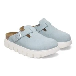 Boston Chunky Suede Leather Baby Blue -Birkenstock Sale Store 1029585 pair