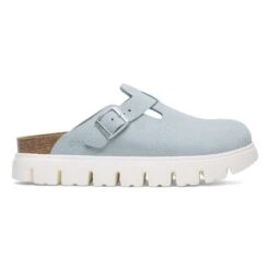 Boston Chunky Suede Leather Baby Blue -Birkenstock Sale Store 1029585 side