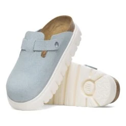 Boston Chunky Suede Leather Baby Blue -Birkenstock Sale Store 1029585 sole