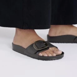 Birkenstock Madrid Big Buckle EVA Black -Birkenstock Sale Store 1029635 f closeup f