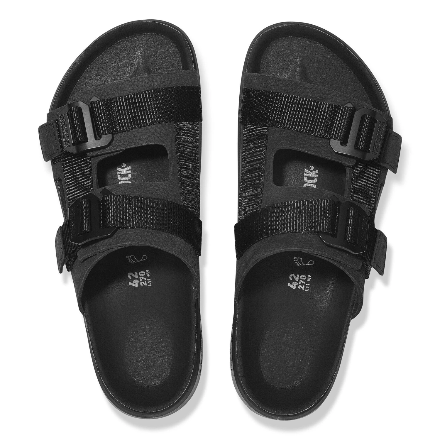Birkenstock Shinjuku 2 Strap Leather-Textile Black 2 Birkenstock Shinjuku 2 Strap Leather-Textile Black - Image 2