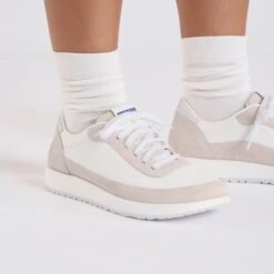 Birkenstock Honnef City Leather-Textile Antique White -Birkenstock Sale Store 1029655 f closeup f